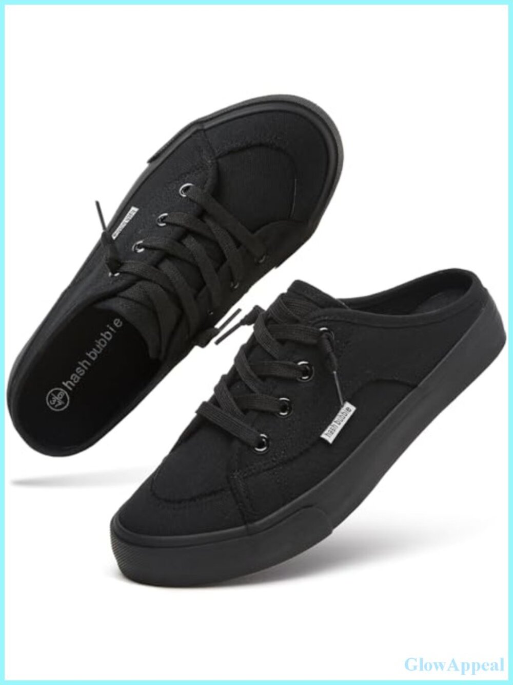 Women's Canvas Mule Sneakers Slip-On Breathable Memory Foam Comfort Shoes